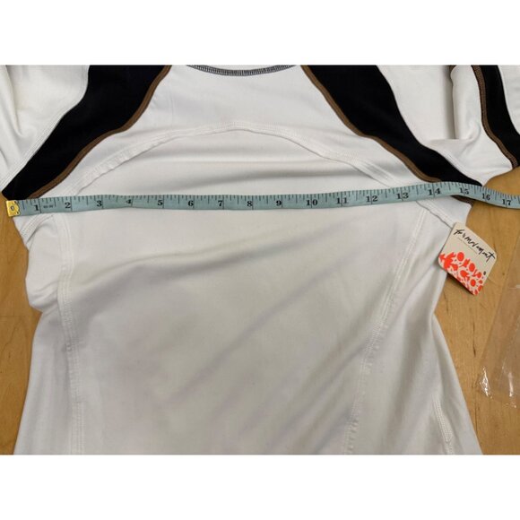 Free People FP Movement Dawn To Dusk Solid Hoodie - ivory combo - XS NWT $118 - Picture 6 of 10